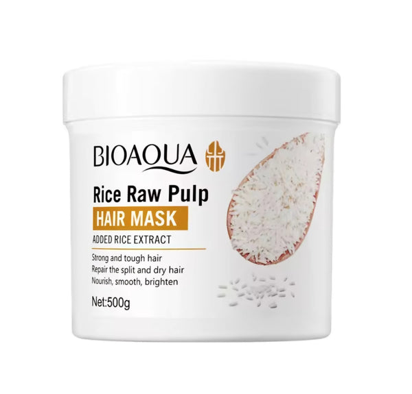 BIOAQUA Rice Raw Pulp Hair Mask  For Dry Damaged Hair 500g